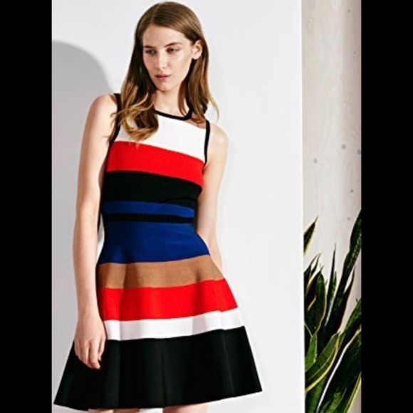 Karen Millen Dresses & Skirts - KAREN MILLEN DRESS SLEEVELESS STRIPED PREPPY SKATER DRESS  LARGE
